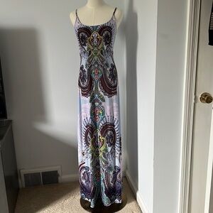Cute paisley and baby blue maxi dress